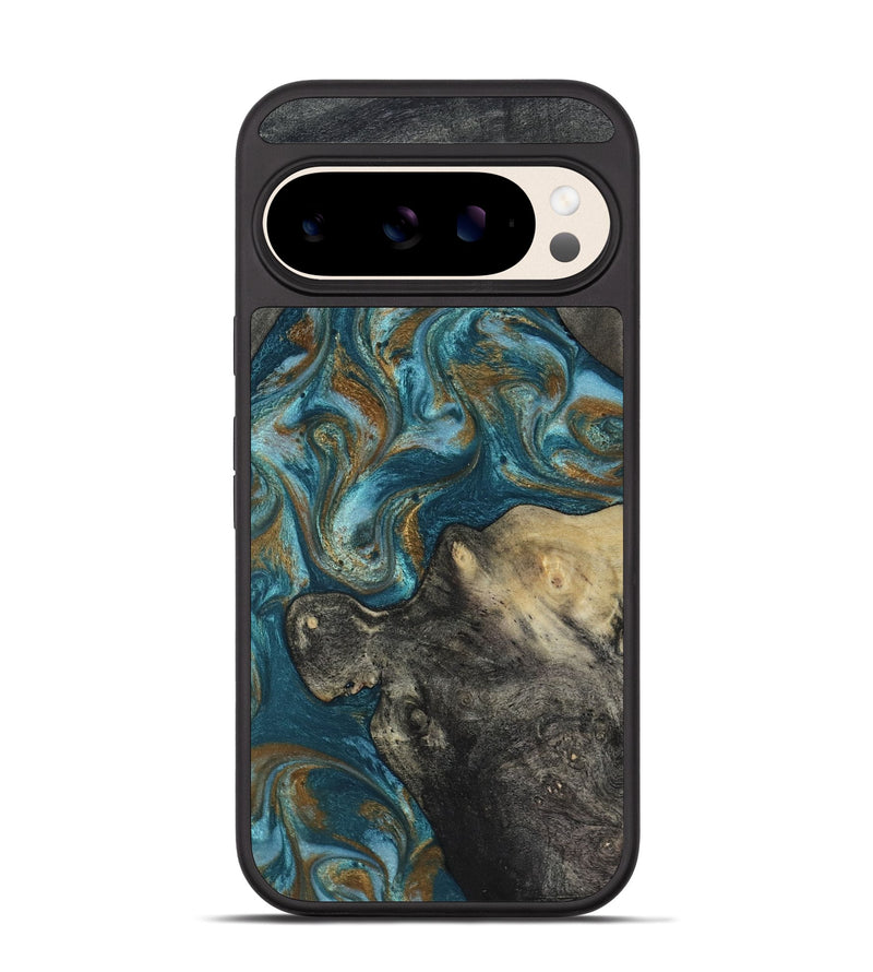Pixel 10 Wood Phone Case - Nannie (Teal & Gold, 817151)