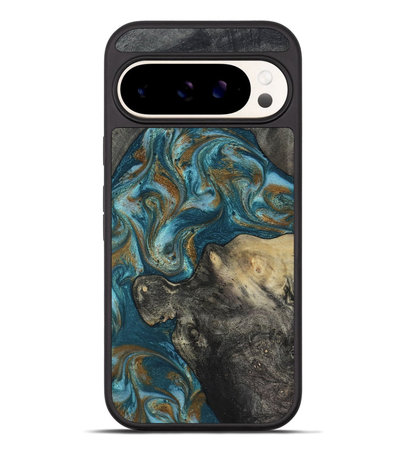 Pixel 9 Pro XL Wood Phone Case - Nannie (Teal & Gold, 817151)