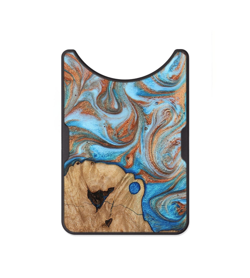 Alloy Wood Wallet - Shay (Teal & Gold, 817155)