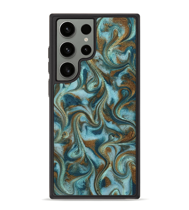 Galaxy S23 Ultra ResinArt Phone Case - Tea (Teal & Gold, 817156)
