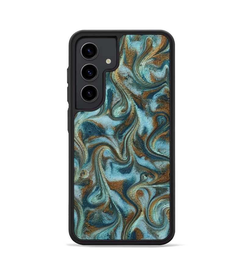 Galaxy S24 ResinArt Phone Case - Tea (Teal & Gold, 817156)