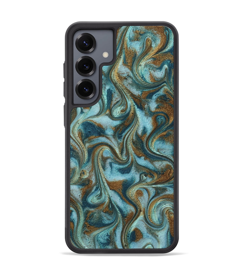 Galaxy S25 Plus ResinArt Phone Case - Tea (Teal & Gold, 817156)