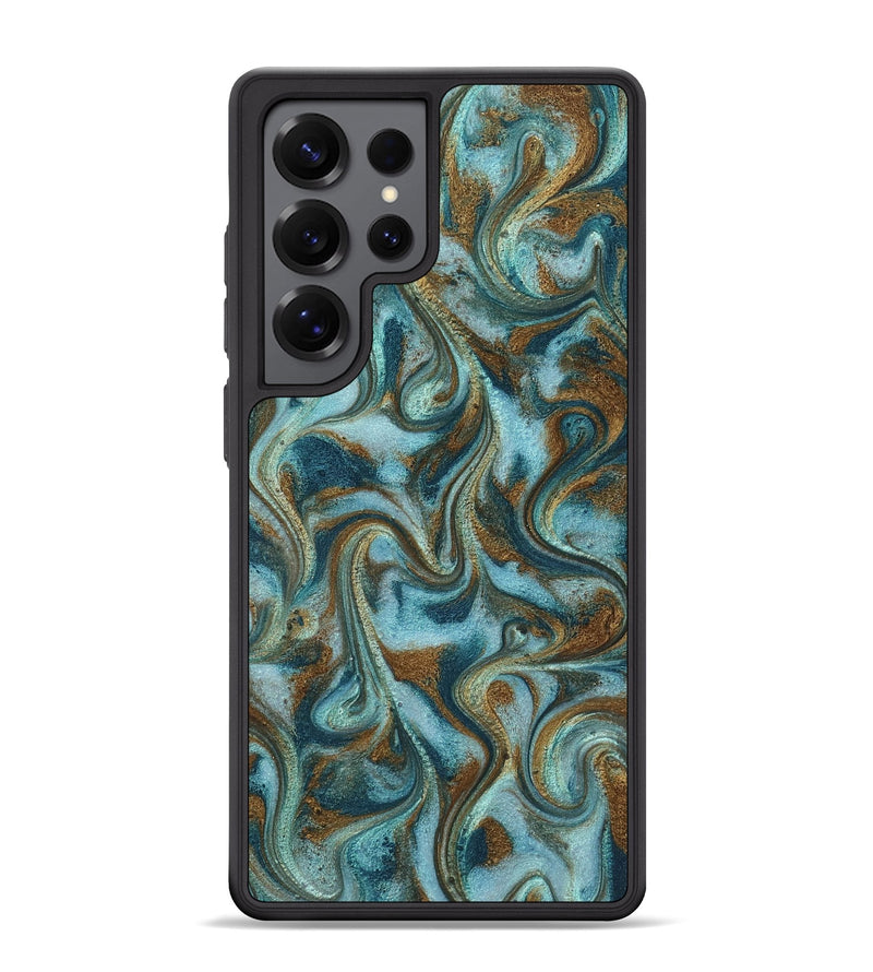 Galaxy S25 Ultra ResinArt Phone Case - Tea (Teal & Gold, 817156)