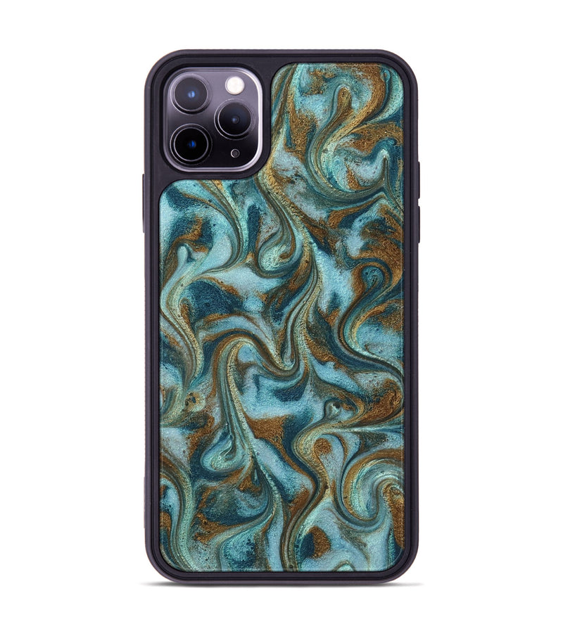 iPhone 11 Pro Max ResinArt Phone Case - Tea (Teal & Gold, 817156)