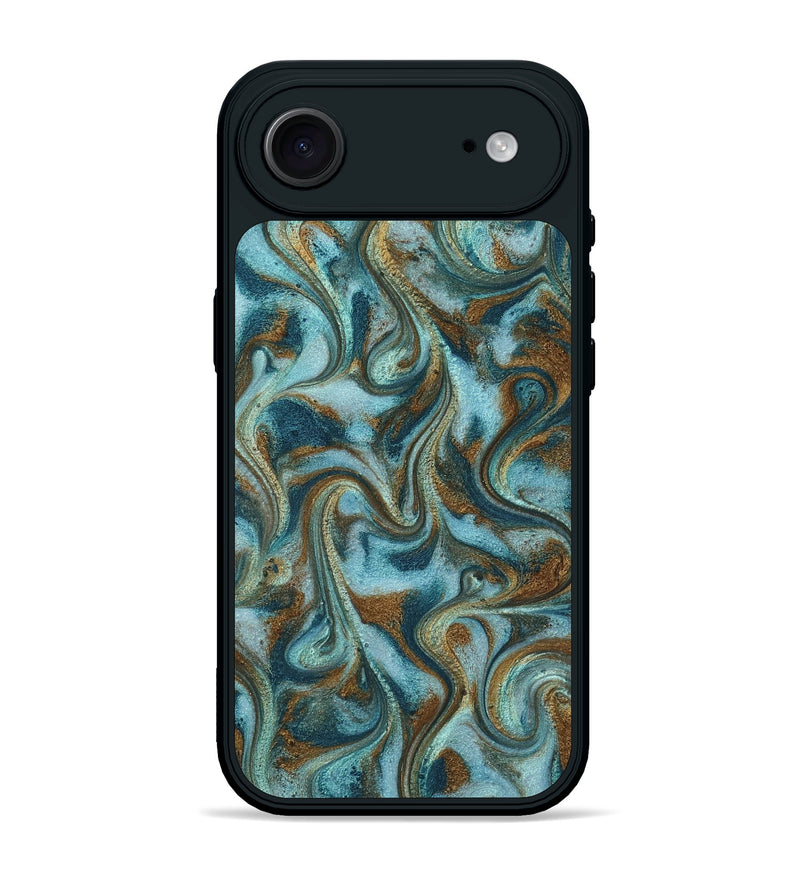 iPhone 17 Air ResinArt Phone Case - Tea (Teal & Gold, 817156)