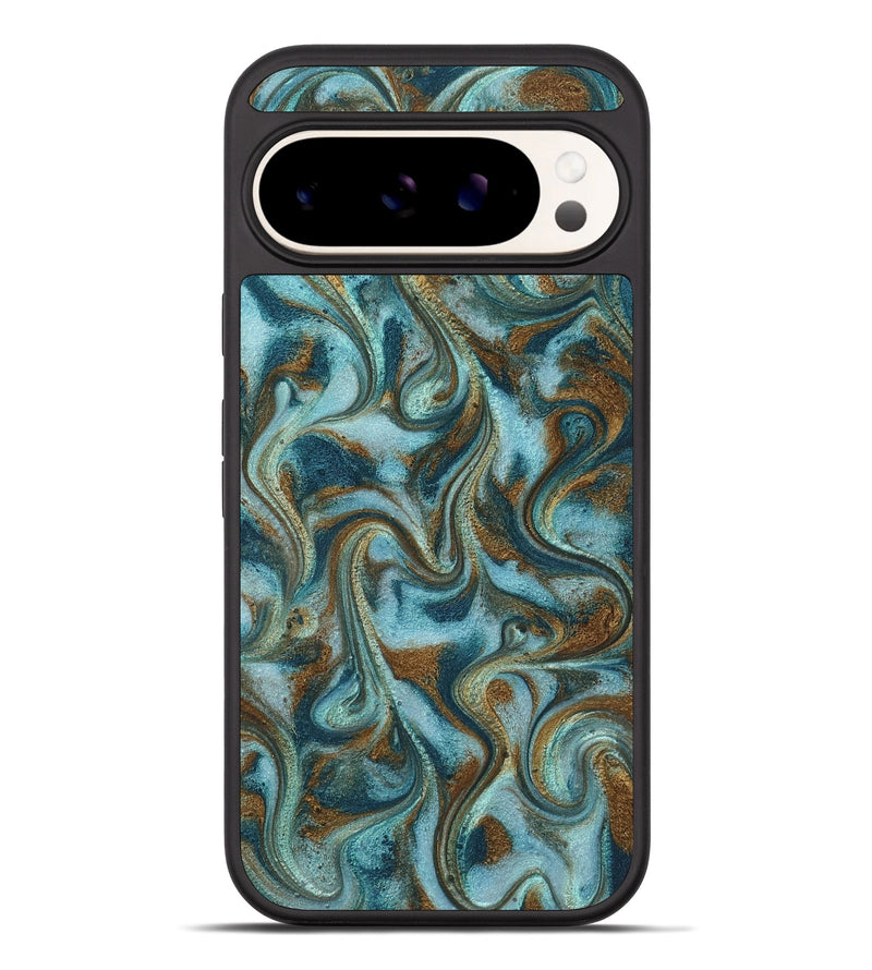 Pixel 10 Pro XL ResinArt Phone Case - Tea (Teal & Gold, 817156)