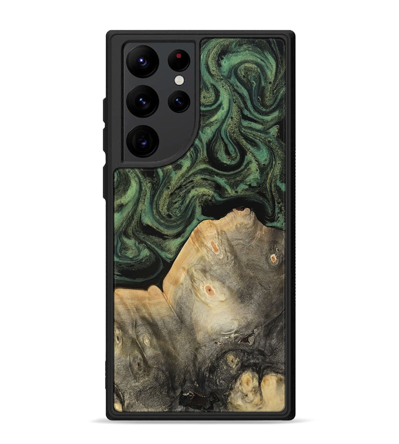 Galaxy S22 Ultra Wood Phone Case - Bree (Green, 817160)