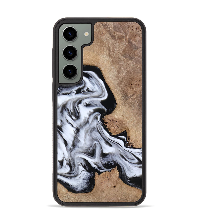 Galaxy S23 Plus Wood Phone Case - Marion (Black & White, 817175)
