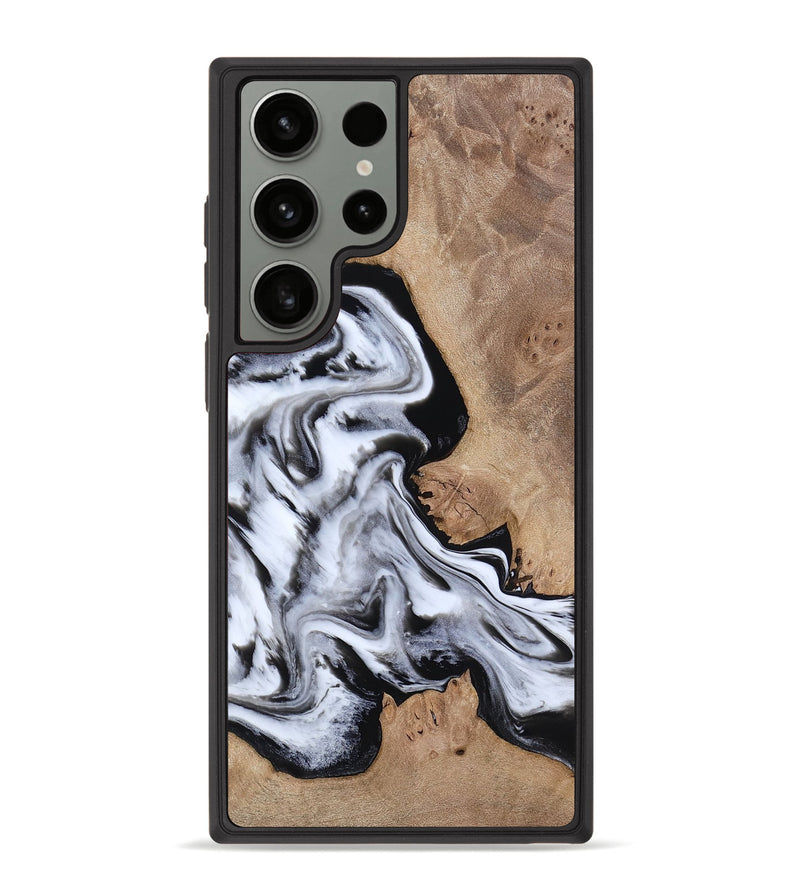 Galaxy S23 Ultra Wood Phone Case - Marion (Black & White, 817175)
