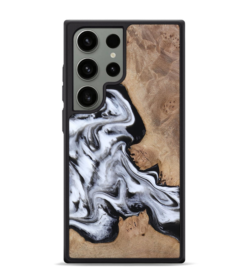 Galaxy S24 Ultra Wood Phone Case - Marion (Black & White, 817175)