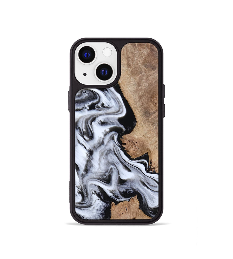 iPhone 13 mini Wood Phone Case - Marion (Black & White, 817175)