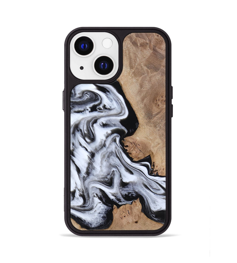 iPhone 13 Wood Phone Case - Marion (Black & White, 817175)