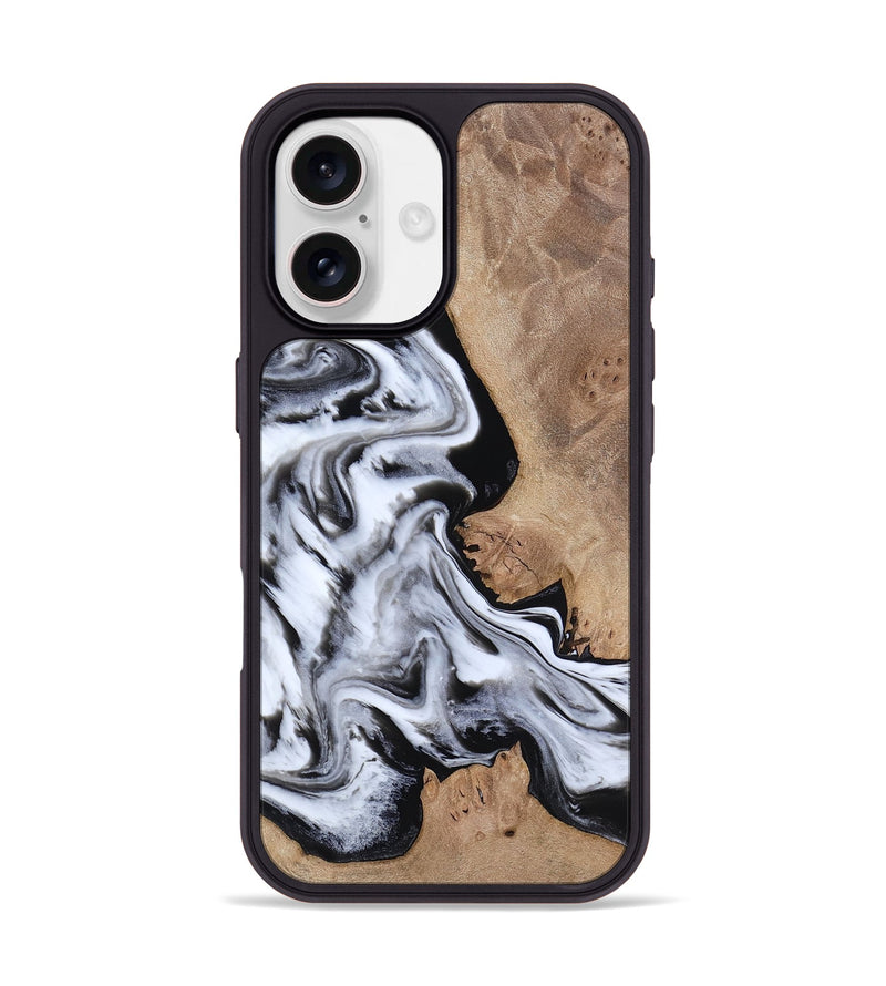 iPhone 17 Wood Phone Case - Marion (Black & White, 817175)