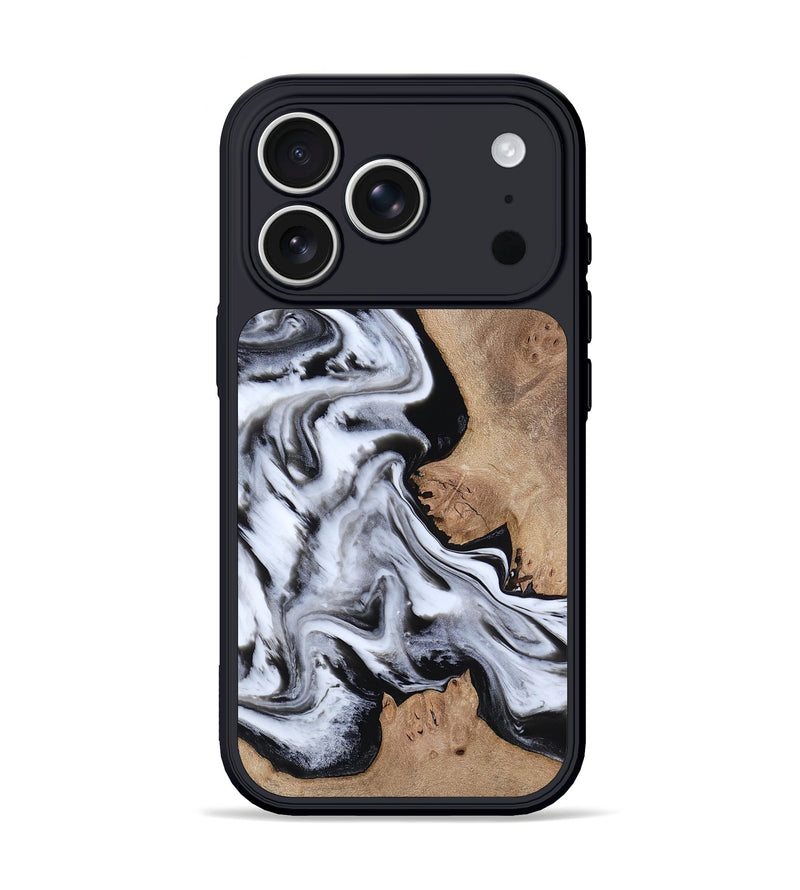 iPhone 17 Pro Wood Phone Case - Marion (Black & White, 817175)