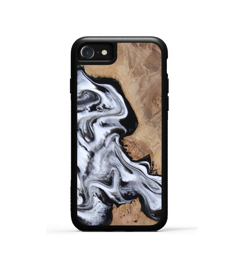 iPhone SE Wood Phone Case - Marion (Black & White, 817175)