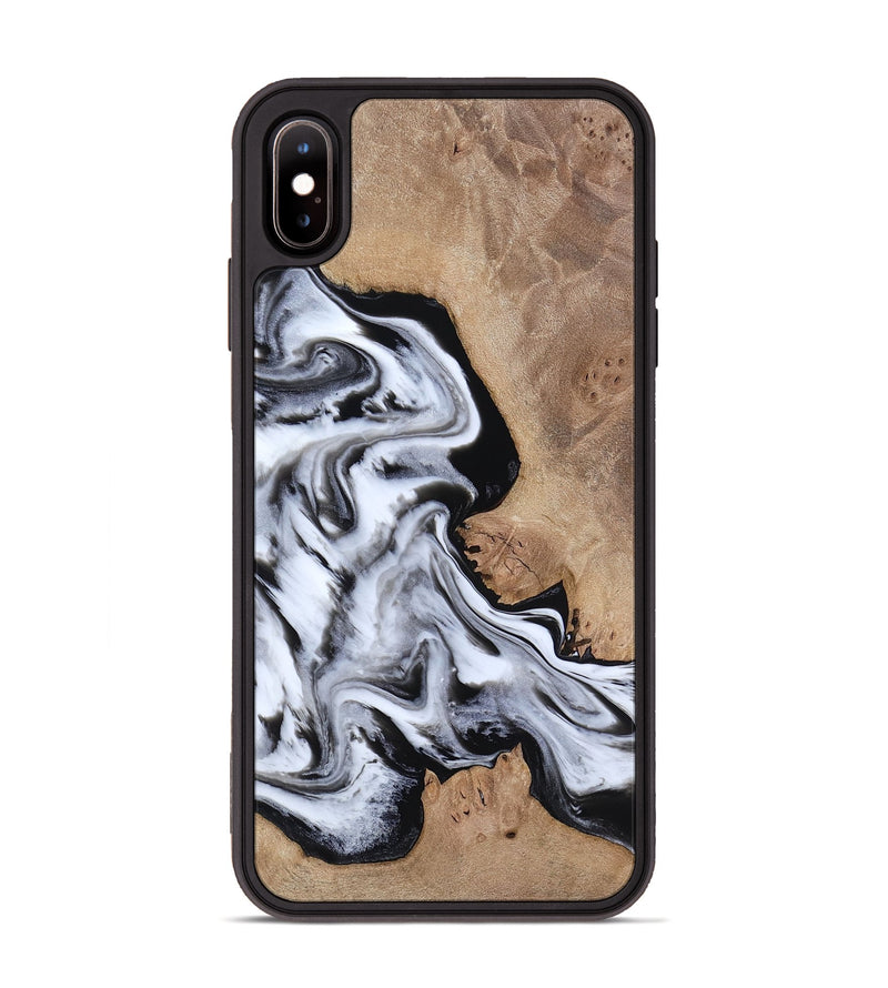iPhone Xs Max Wood Phone Case - Marion (Black & White, 817175)