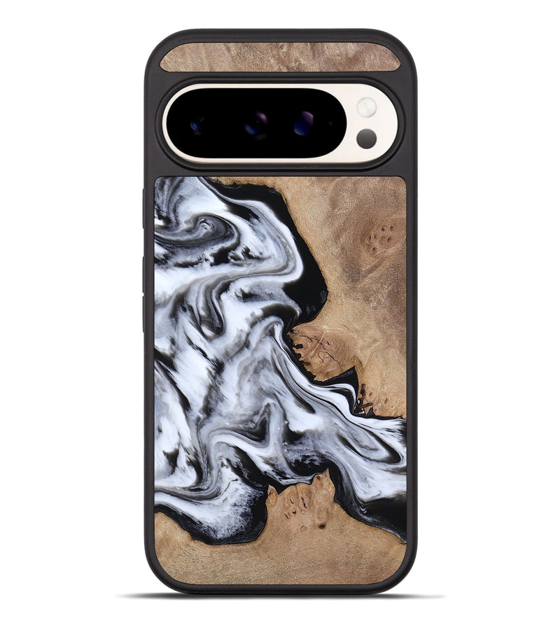 Pixel 10 Pro XL Wood Phone Case - Marion (Black & White, 817175)