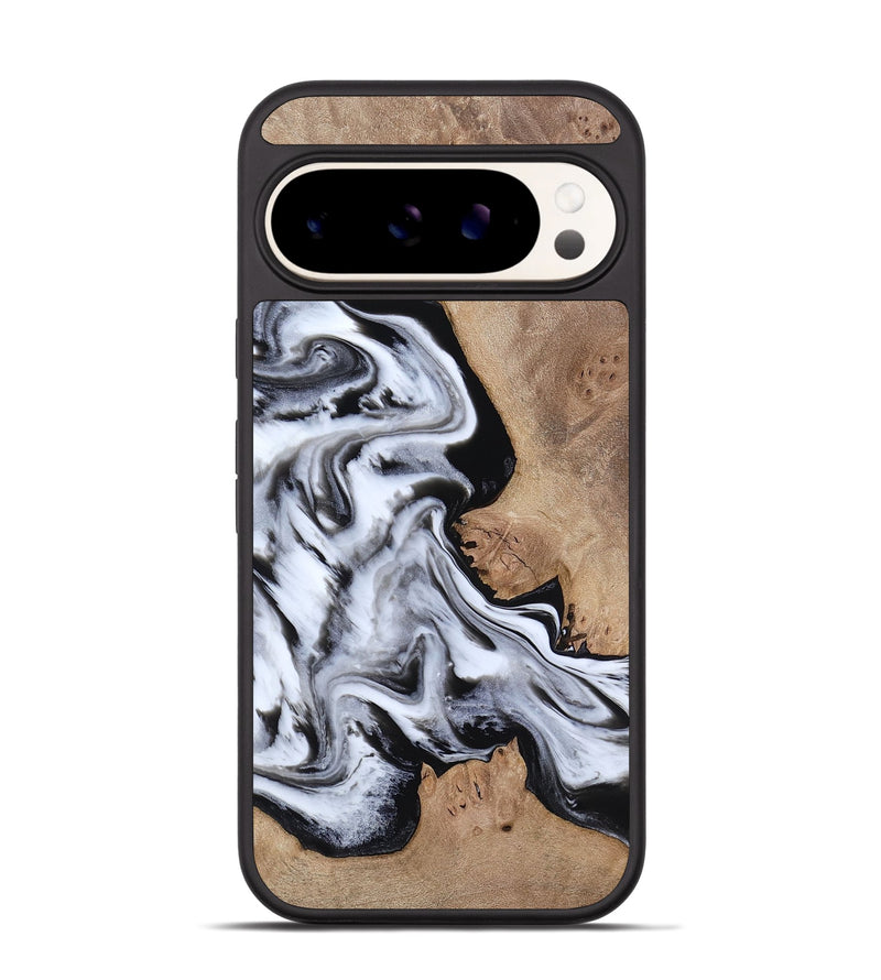 Pixel 9 Wood Phone Case - Marion (Black & White, 817175)