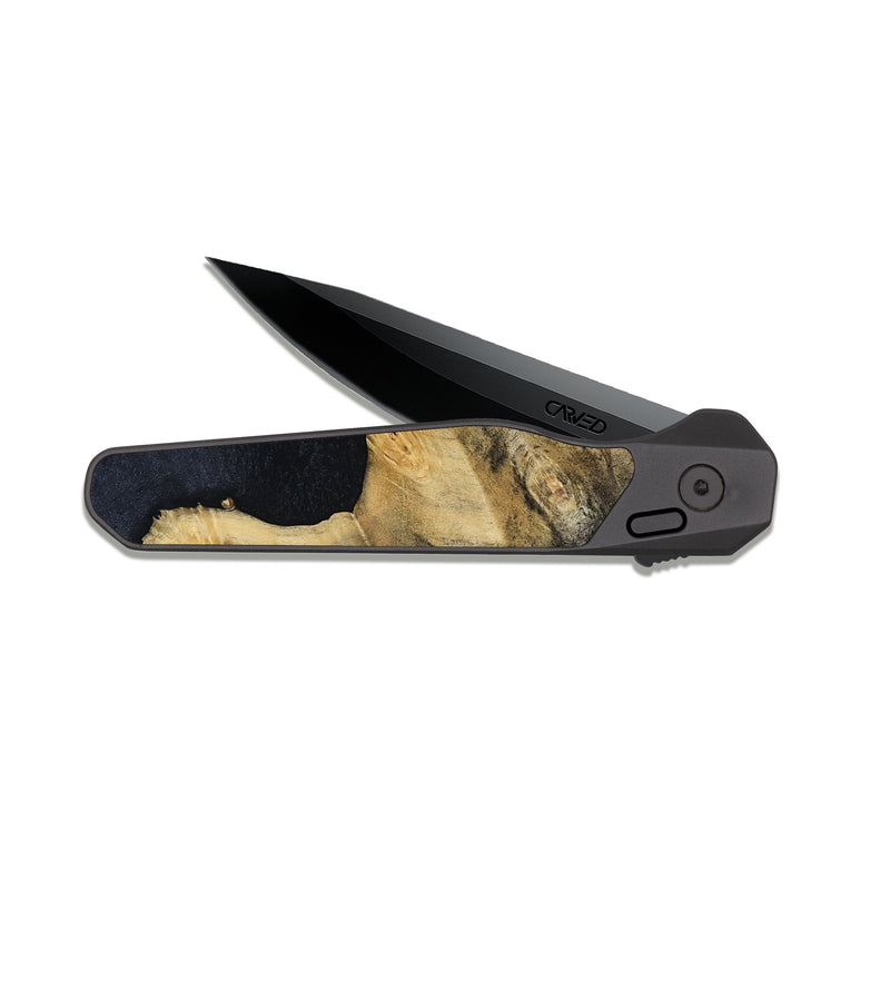 EDC Dark Slate Wood Pocket Knife - Tariq (Wood Burl, 817187)