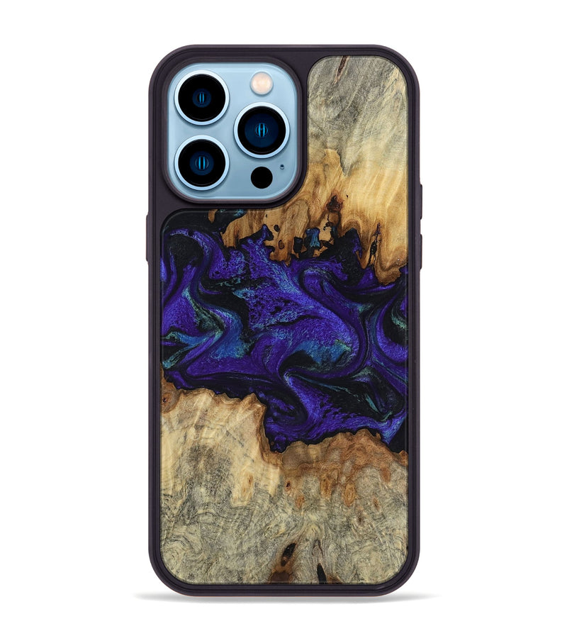 iPhone 14 Pro Max Wood Phone Case - Gemma (Purple, 817195)