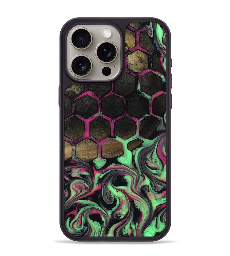 iPhone 15 Pro Max Wood Phone Case - Arlette (Neon, 817203)