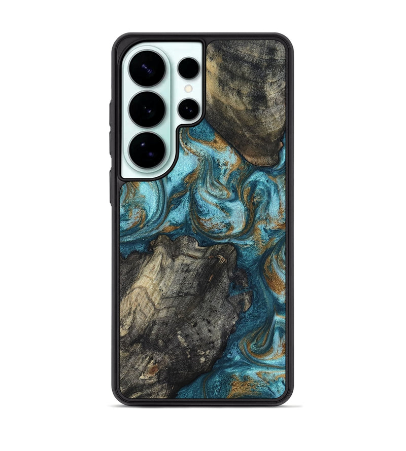 Galaxy S26 Ultra Wood Phone Case - Rufus (Teal & Gold, 817206)