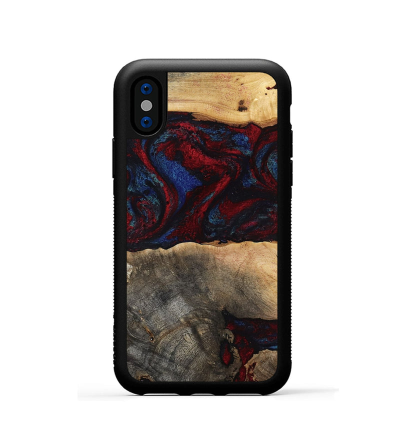 iPhone Xs Wood Phone Case - Icie (Red, 817213)