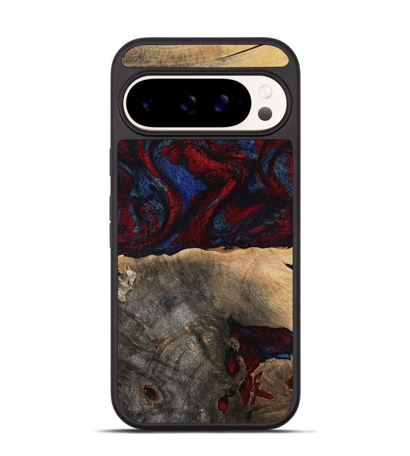 Pixel 9 Pro Wood Phone Case - Icie (Red, 817213)