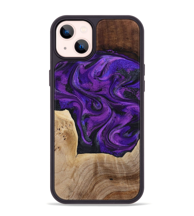 iPhone 14 Plus Wood Phone Case - Debbra (Purple, 817215)