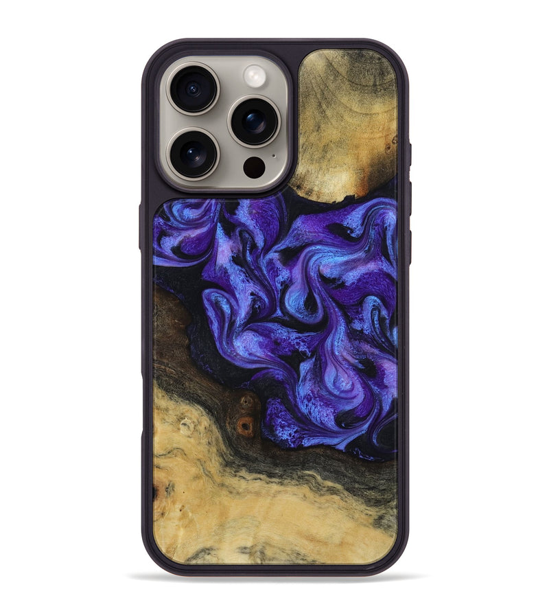 iPhone 16 Pro Max Wood Phone Case - Alvah (Purple, 817216)