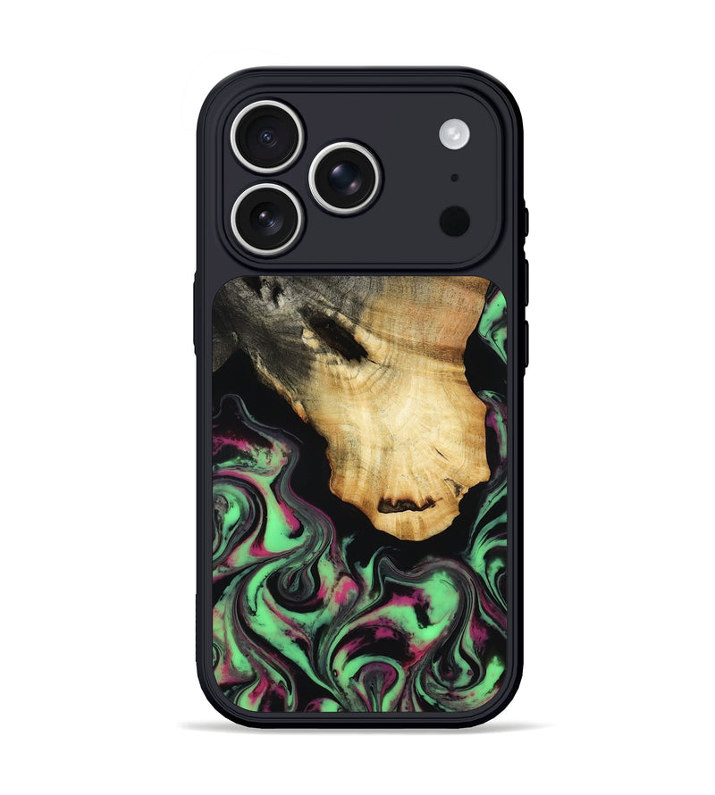 iPhone 17 Pro Wood Phone Case - Draven (Neon, 817220)