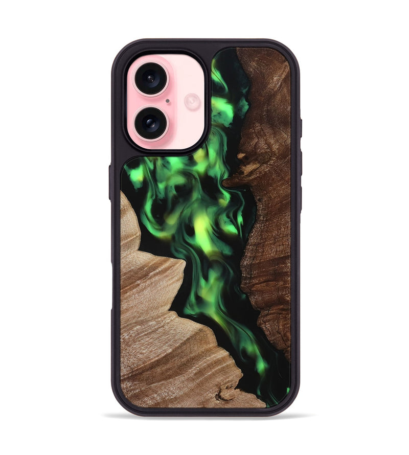 iPhone 16 Wood Phone Case - Rudolph (Neon, 817221)