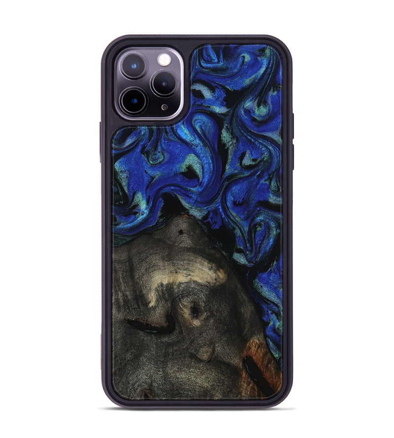 iPhone 11 Pro Max Wood Phone Case - Gage (Blue, 817237)
