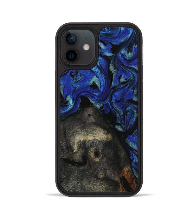 iPhone 12 Wood Phone Case - Gage (Blue, 817237)