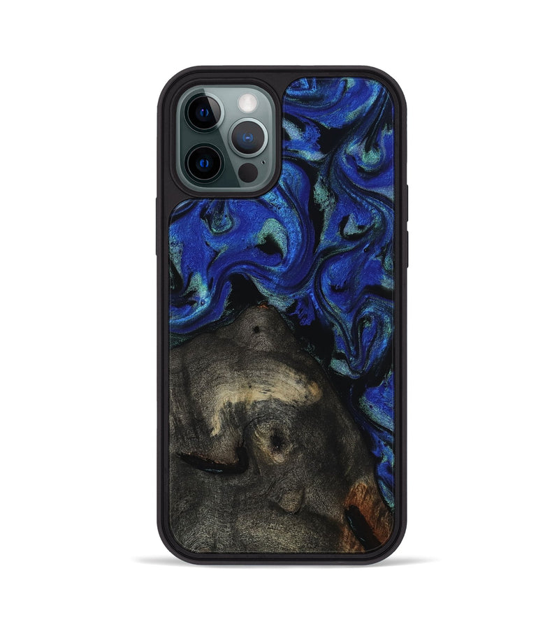 iPhone 12 Pro Wood Phone Case - Gage (Blue, 817237)