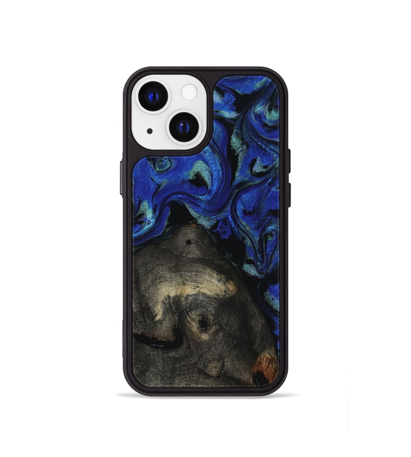 iPhone 13 mini Wood Phone Case - Gage (Blue, 817237)