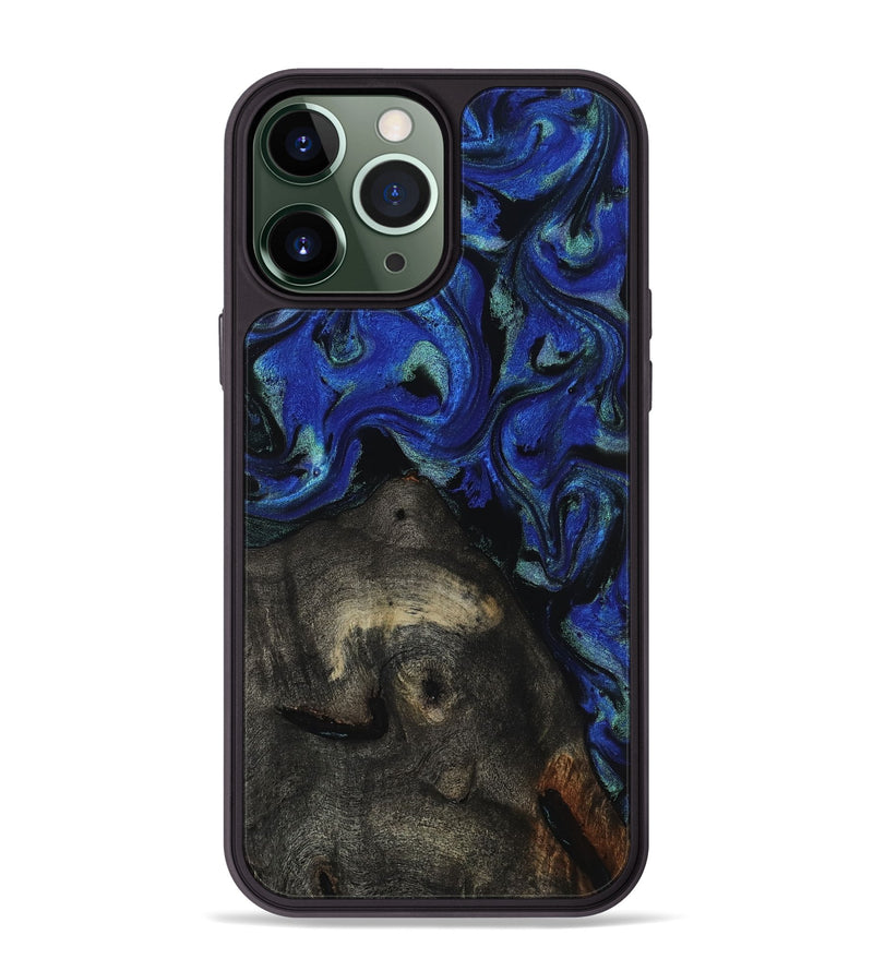 iPhone 13 Pro Max Wood Phone Case - Gage (Blue, 817237)