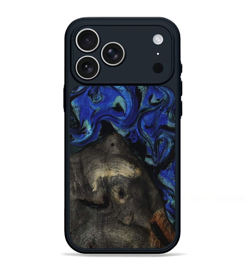 iPhone 17 Pro Max Wood Phone Case - Gage (Blue, 817237)