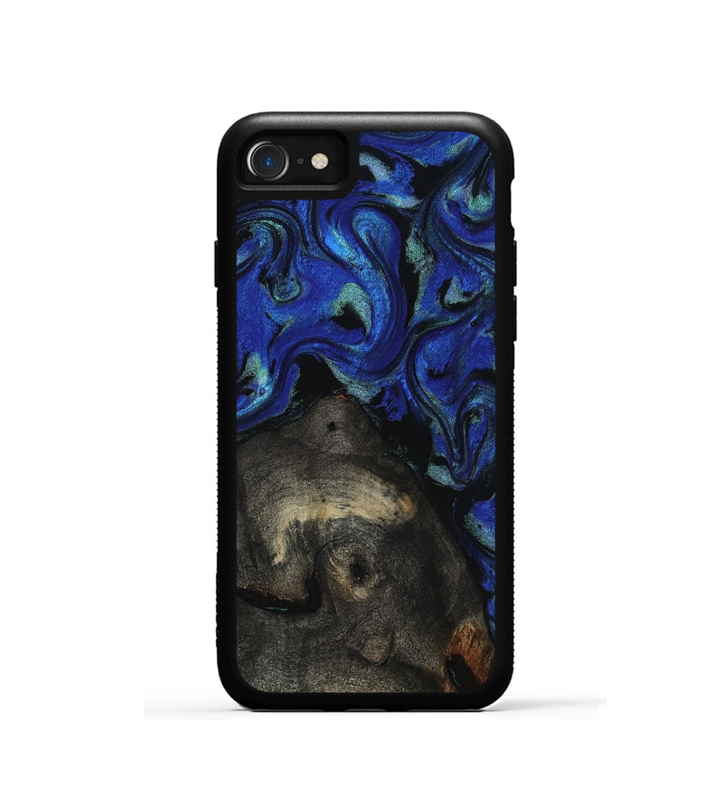 iPhone SE Wood Phone Case - Gage (Blue, 817237)