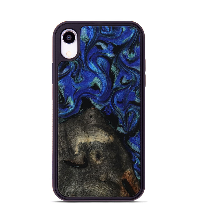 iPhone Xr Wood Phone Case - Gage (Blue, 817237)