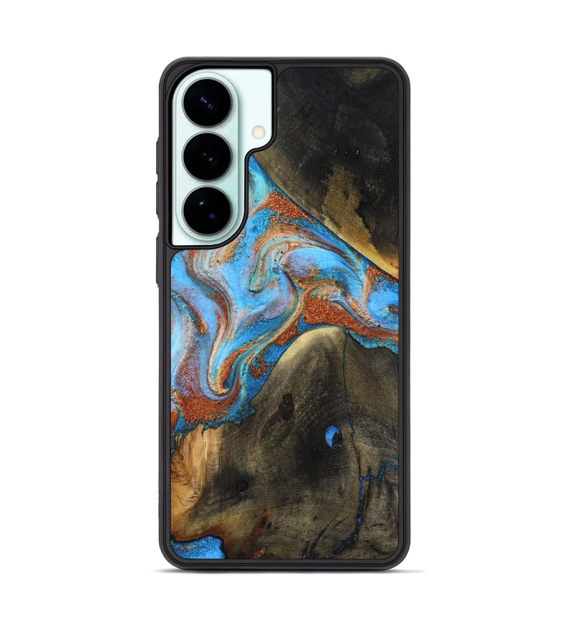 Galaxy S26 Plus Wood Phone Case - Pierre (Teal & Gold, 817243)