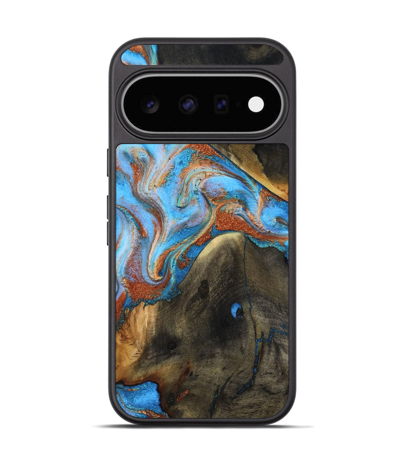 Pixel 11 Wood Phone Case - Pierre (Teal & Gold, 817243)