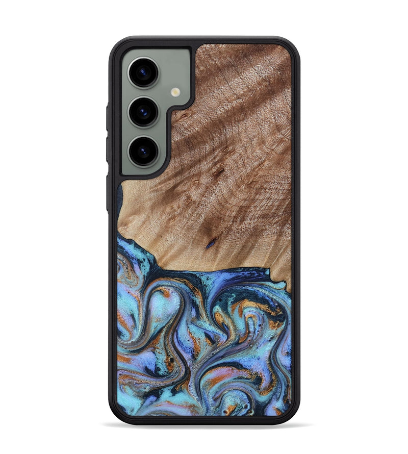 Galaxy S24 Plus Wood Phone Case - Malissa (Teal & Gold, 817245)