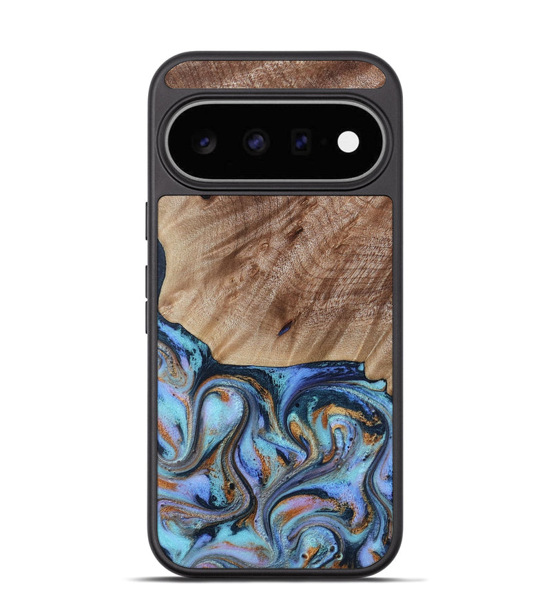 Pixel 11 Wood Phone Case - Malissa (Teal & Gold, 817245)