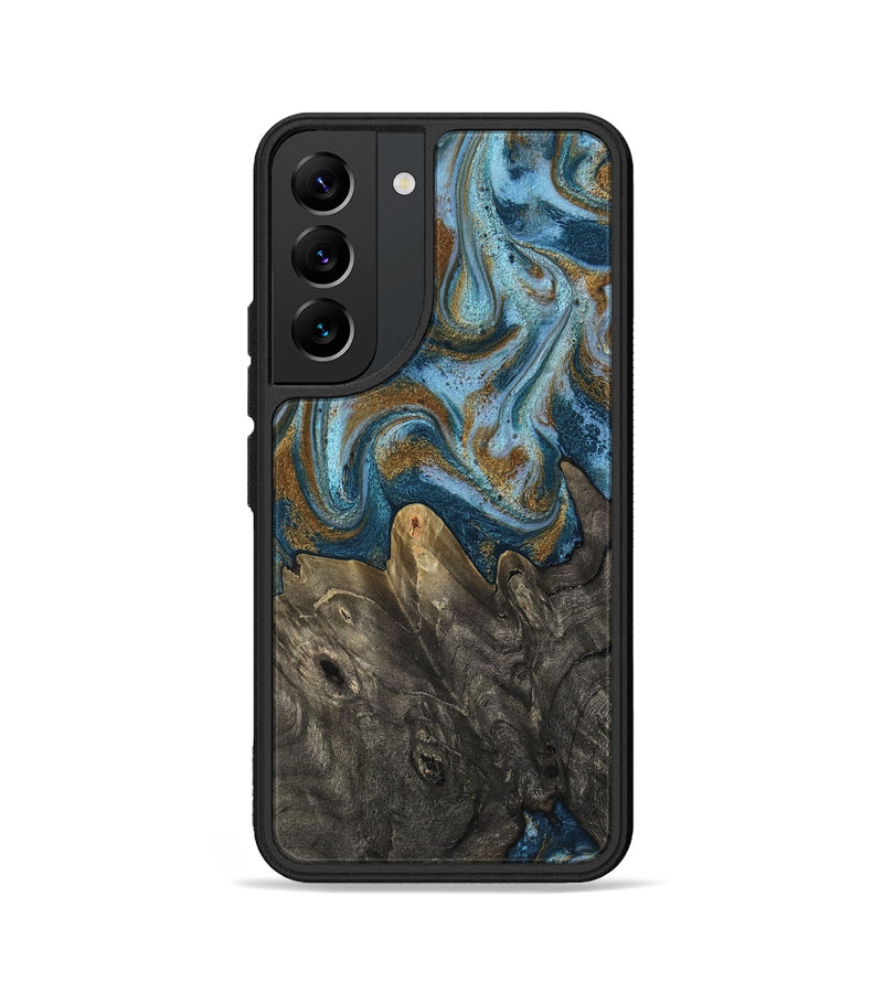 Galaxy S22 Wood Phone Case - Jayme (Teal & Gold, 817282)