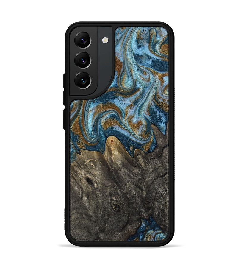 Galaxy S22 Plus Wood Phone Case - Jayme (Teal & Gold, 817282)