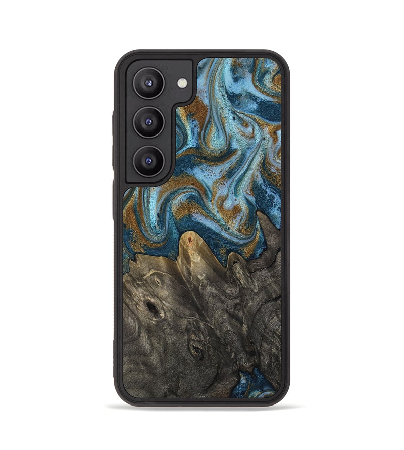 Galaxy S23 Wood Phone Case - Jayme (Teal & Gold, 817282)