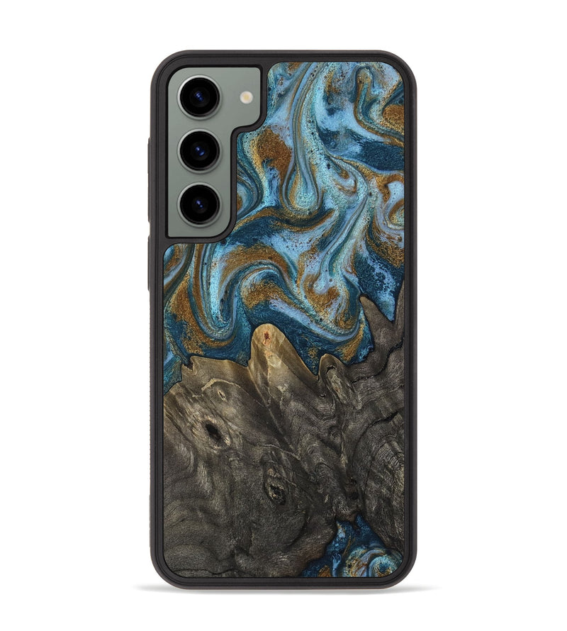 Galaxy S23 Plus Wood Phone Case - Jayme (Teal & Gold, 817282)
