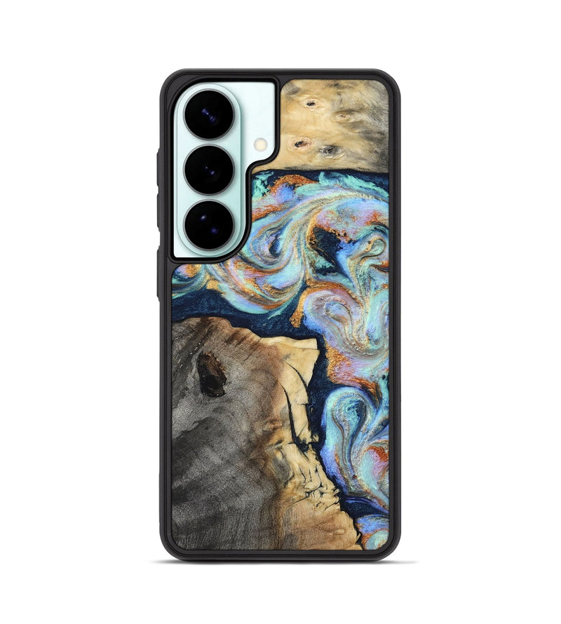 Galaxy S26 Wood Phone Case - Lonzo (Teal & Gold, 817283)