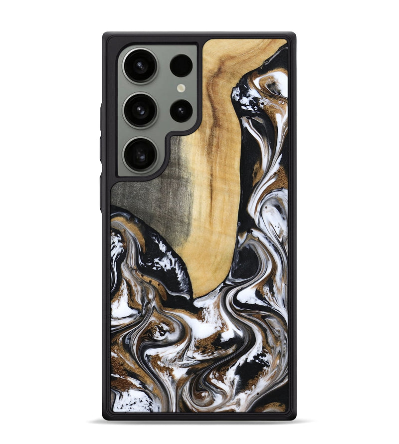Galaxy S24 Ultra Wood Phone Case - Bristol (Black & White, 817292)
